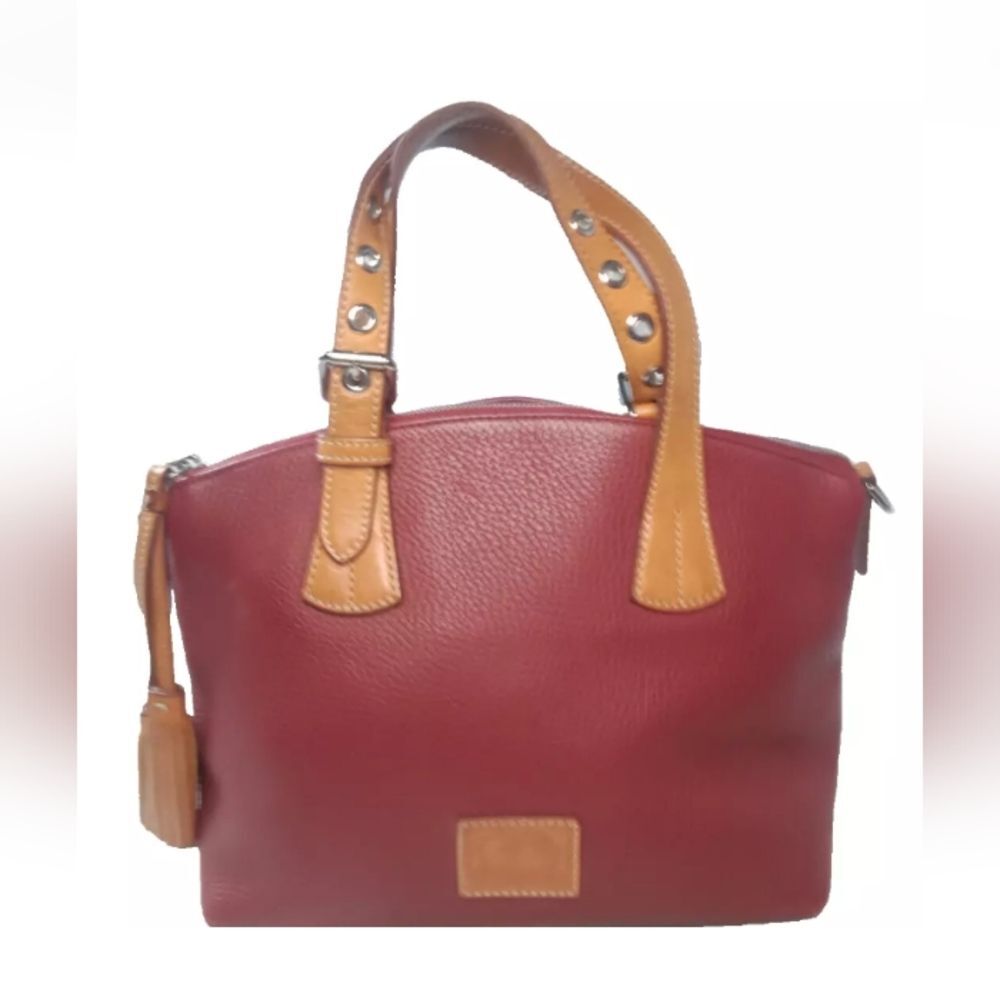 Dooney & Bourke Patterson Leather Trina Satchel Maroon Red Retail $268
